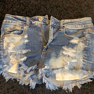 American Eagle high-waisted distressed shorts